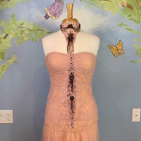 Orna Farho Pink Haltered Dress Altered - Picture 2 of 8